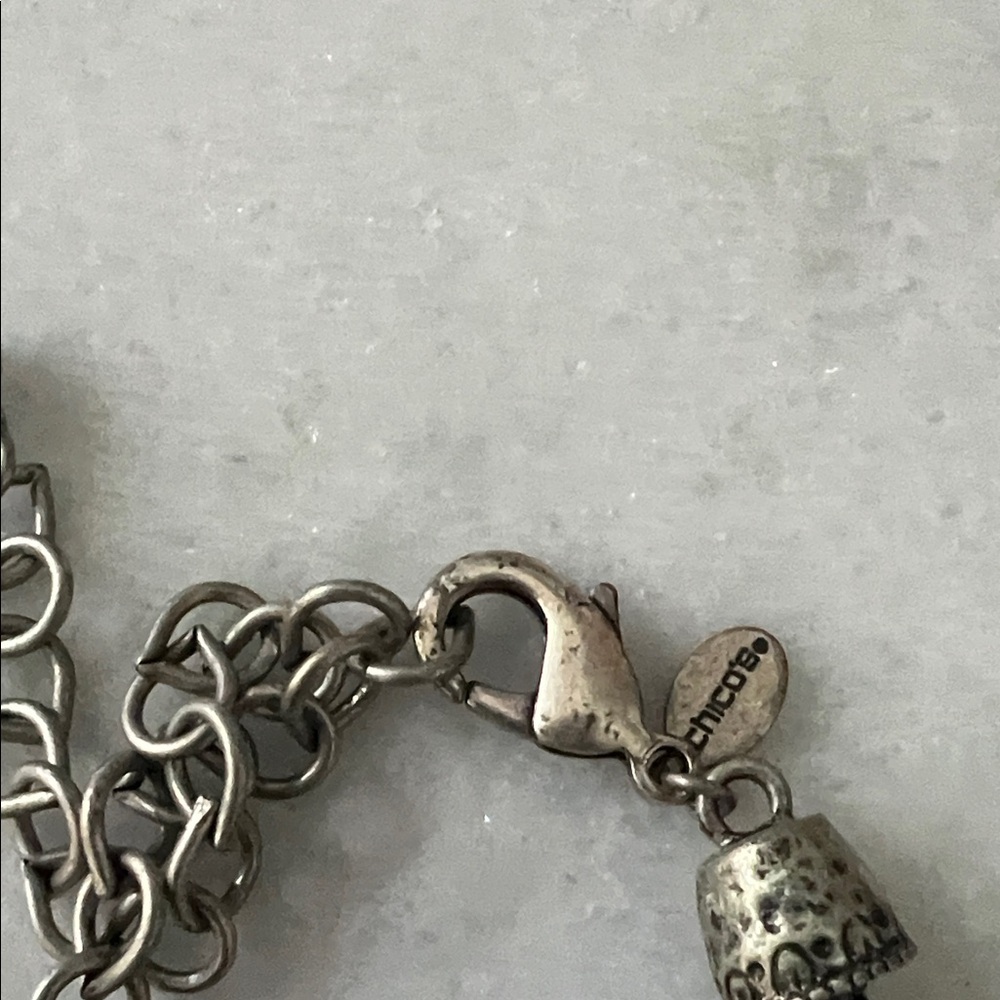 Chico's Silver and Black Statement Necklace - Picture 2 of 4